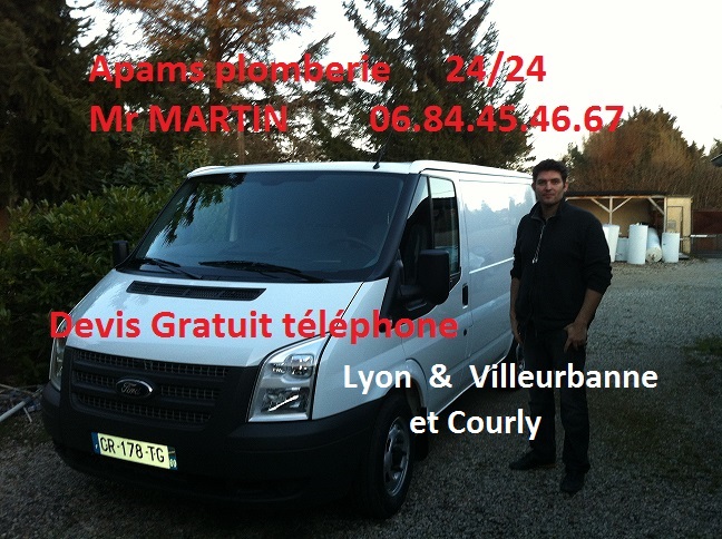 camion apams plomberie David Martin plombier Fleurieux sur l'Arbresle 69120